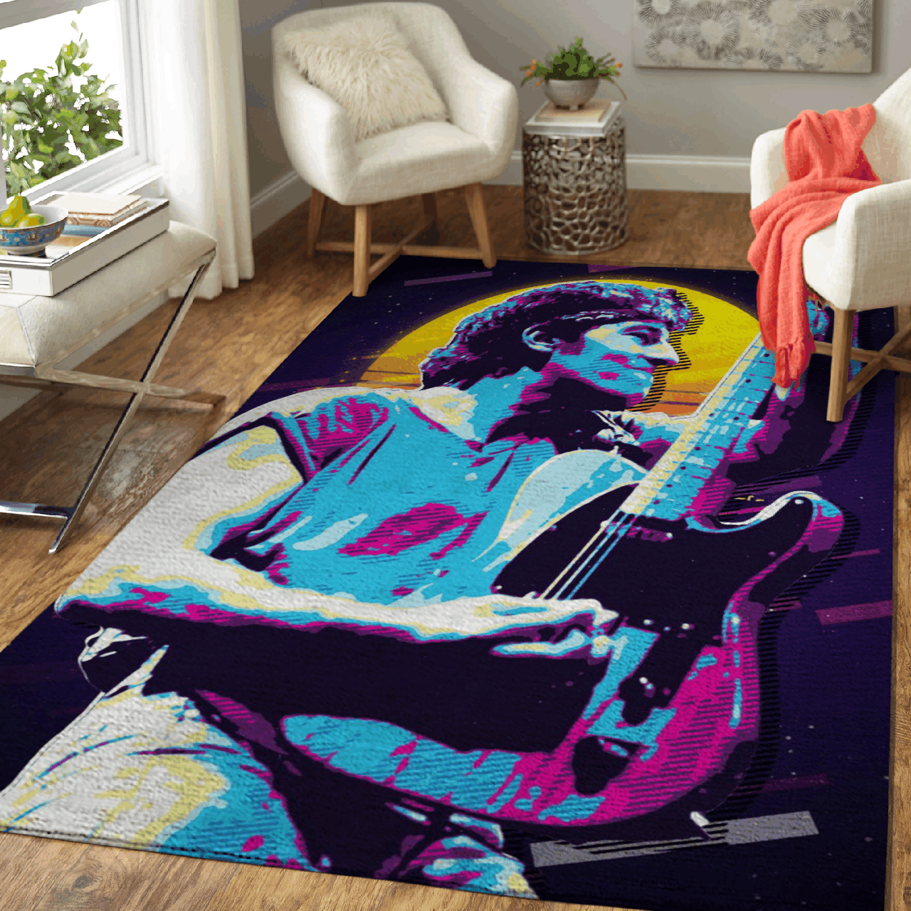 Deschea Bruce Springsteen The Boss Art Area Rug Area