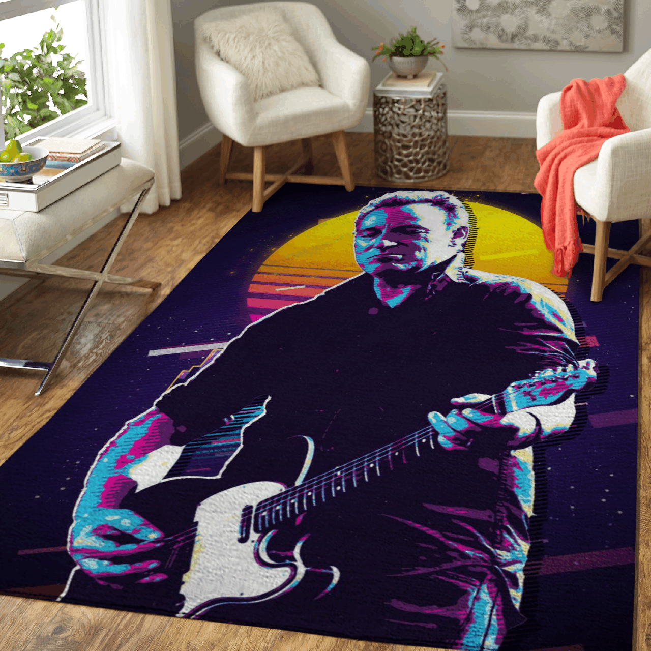 Deschea Bruce Springsteen The Boss Art For Fans Area Rug Area