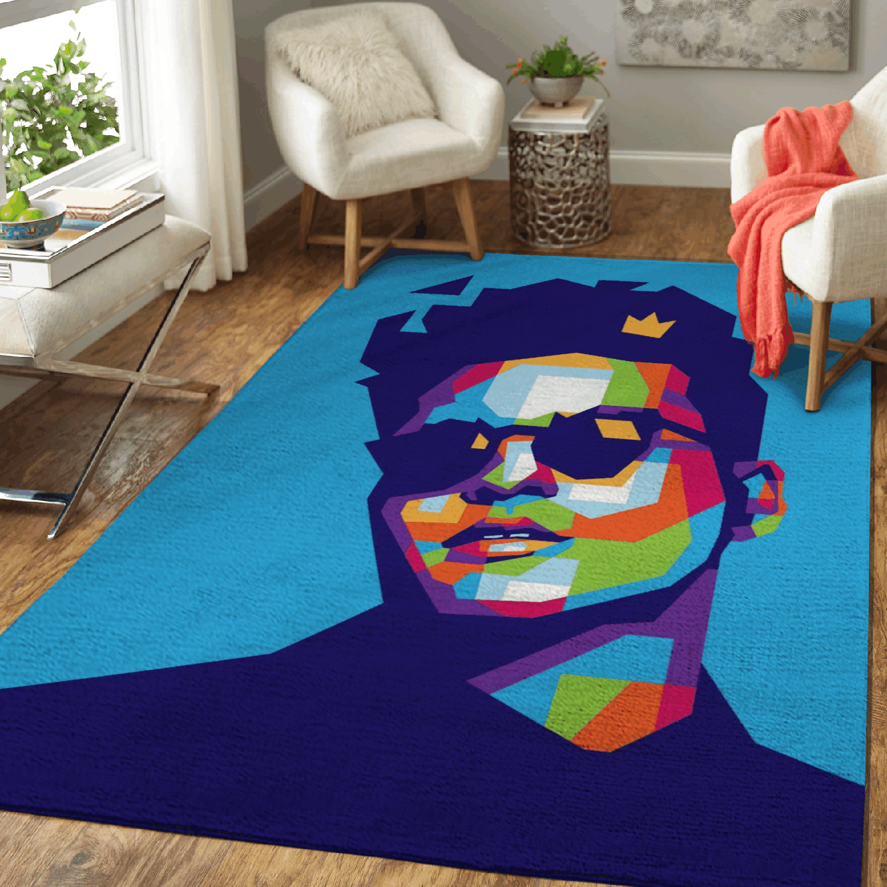 Deschea Bruno Mars American Singer Art For Fans Area Rug Area