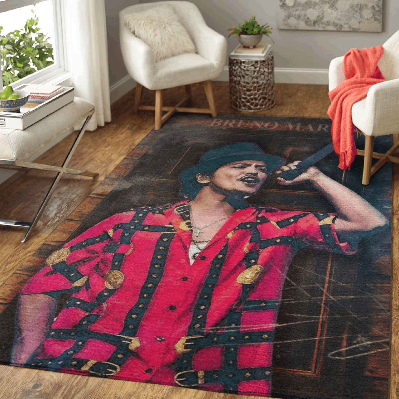 Deschea Bruno Mars Songs American Singer Art Area Rug Area