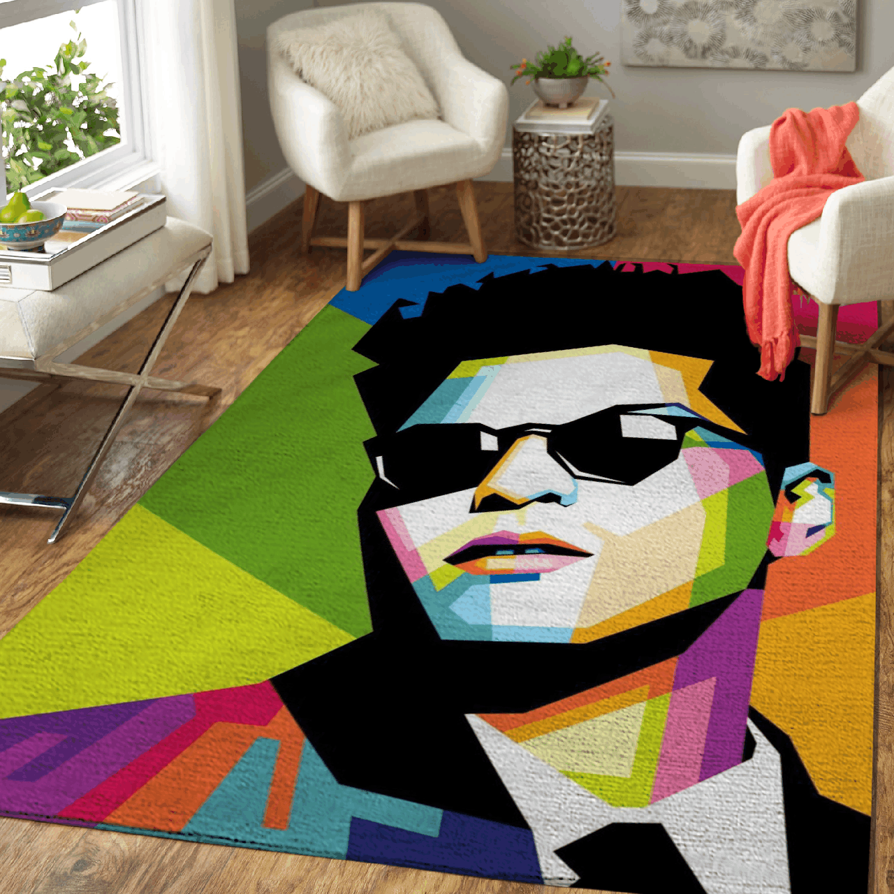 Deschea Bruno Mars Songs Peter Gene Hernandez Pop Art Area Rug Area