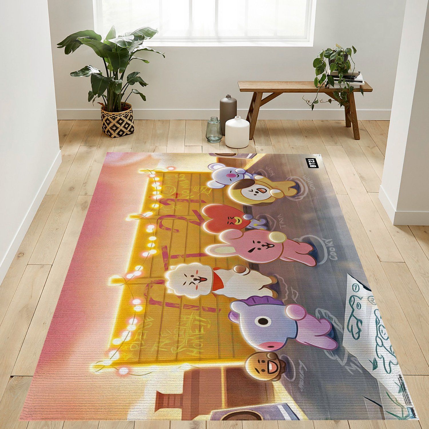 Deschea Bt21 Group Rug – Custom Size And Printing