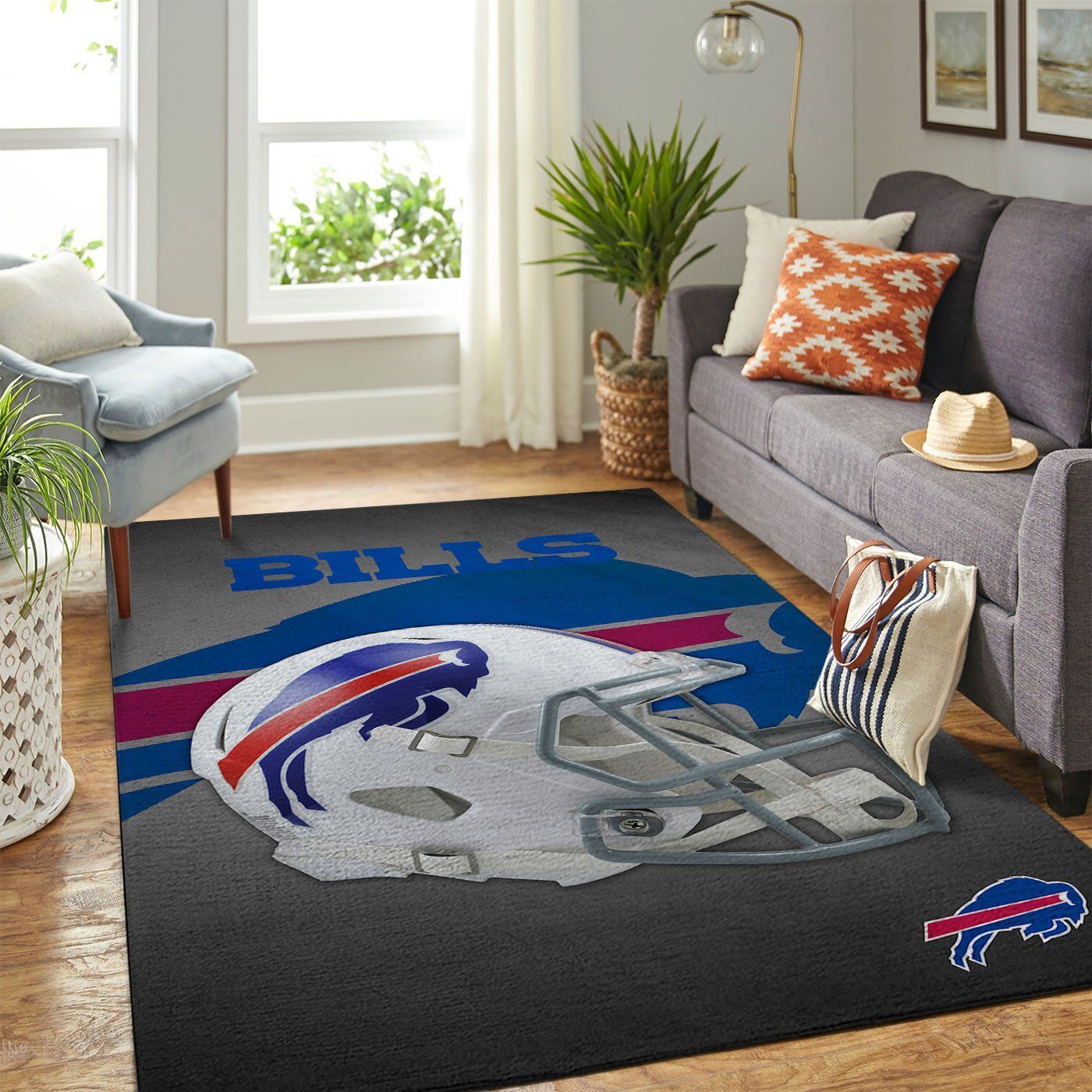 Deschea Buffalo Bills Nfl Area Rugs Team Logo Helmet Sports