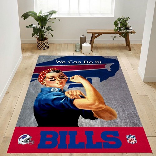 Deschea Buffalo Bills Nfl Logo Area Rug For Gift Rug Christmas Gif