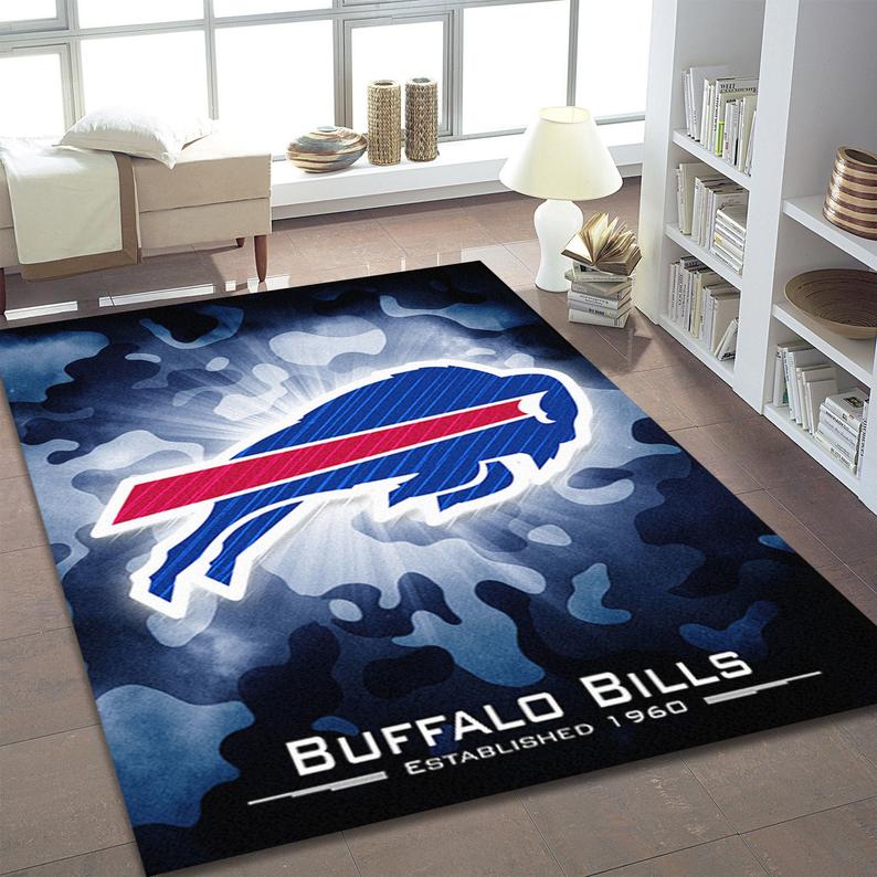 Deschea Buffalo Bills Rug Area Rug American Football Nfl Sport