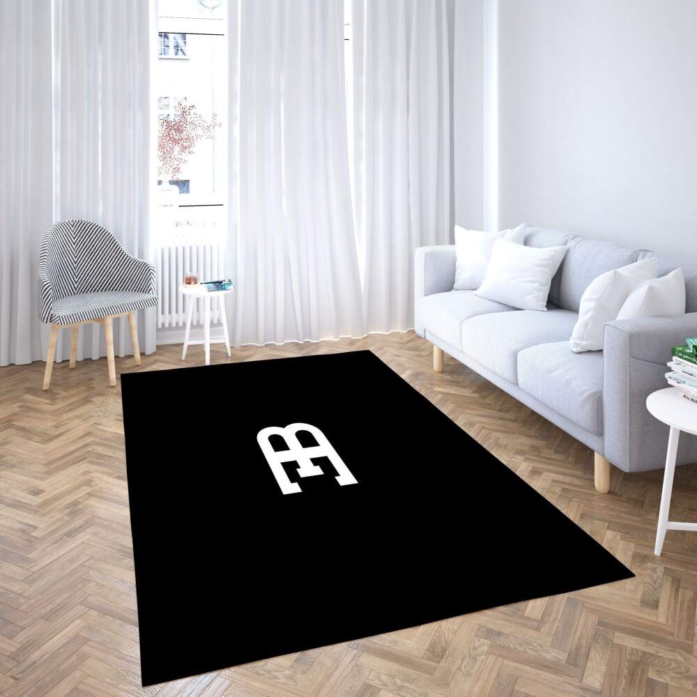 Deschea Bugatti Logo Area Rug Black & White