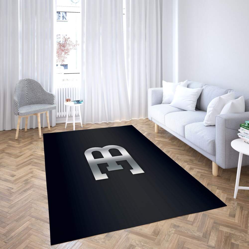 Deschea Bugatti Logo Area Rug Black Design V11302