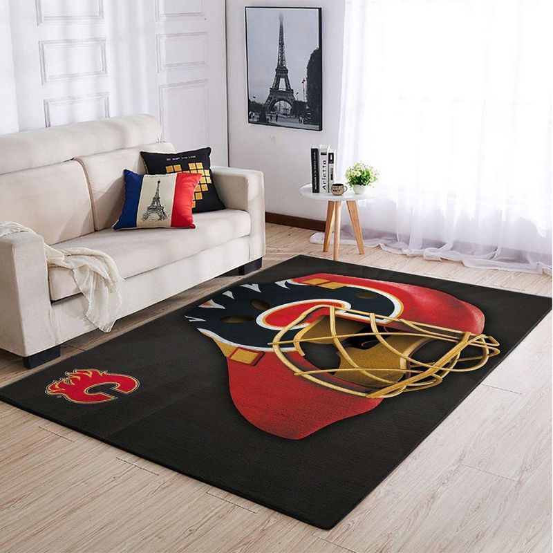 Deschea Calgary Flames Nhl 6 Area Rug And