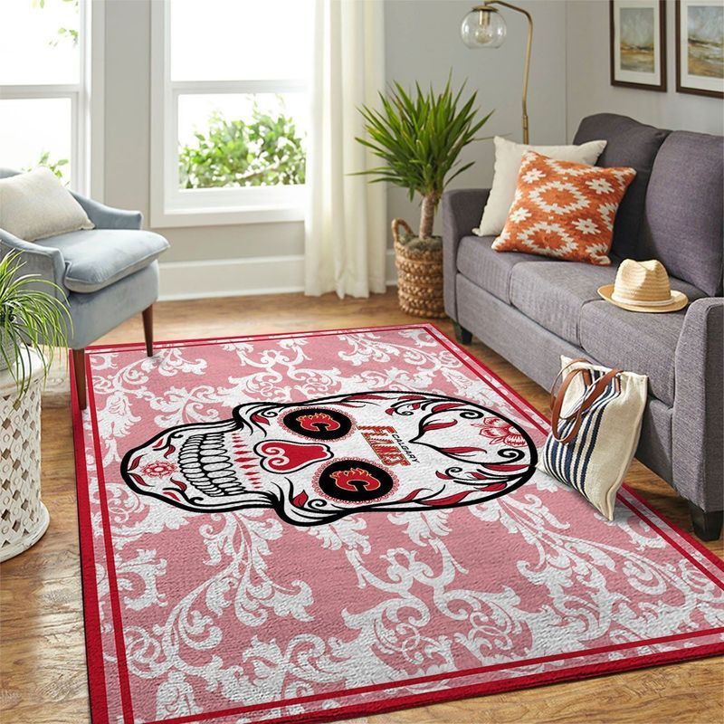 Deschea Calgary Flames Nhl 8 Area Rug And