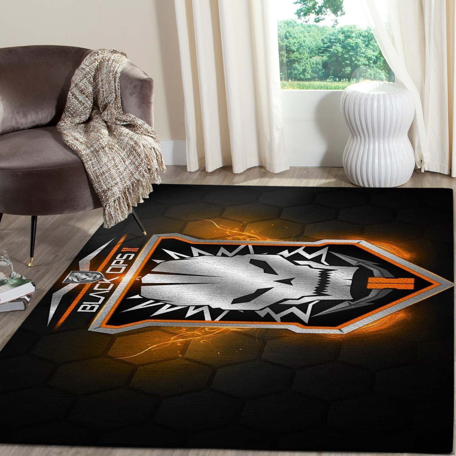 Deschea Call Of Duty Black Ops Logo Gaming Area Rugs Fn181205