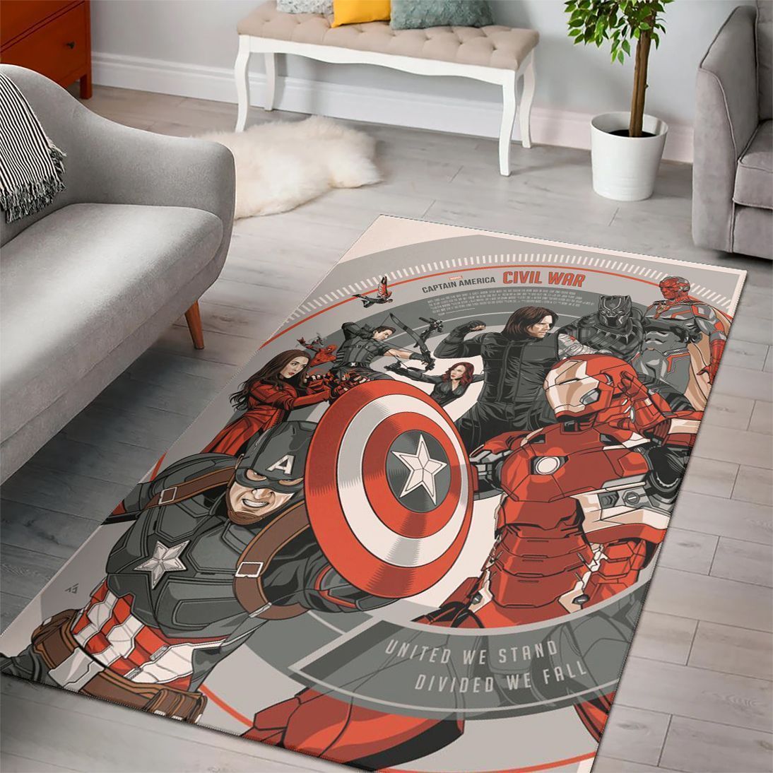 Deschea Captain America 3: Civil War Marvel Movies Area Rugs