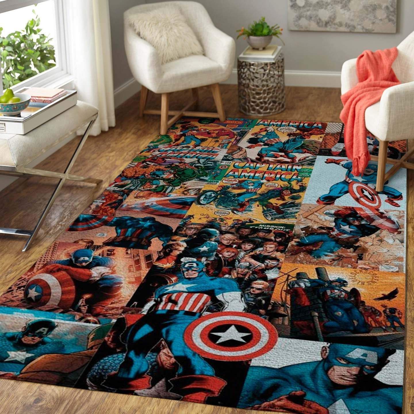 Deschea Captain America Area Rugs Marvel Superhero Rcdd81F30853