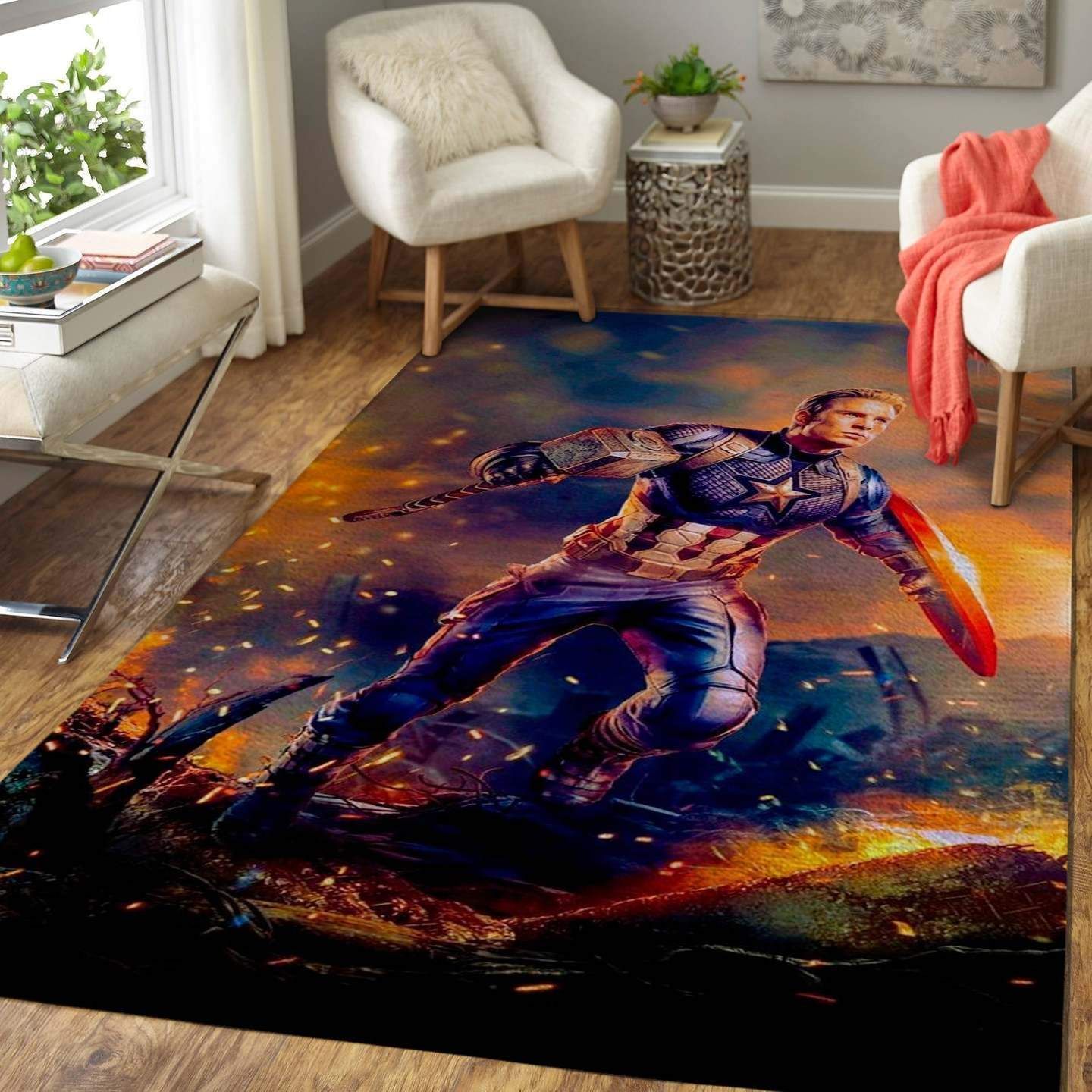 Deschea Captain America Area Rugs Marvel Superhero Rcdd81F30857