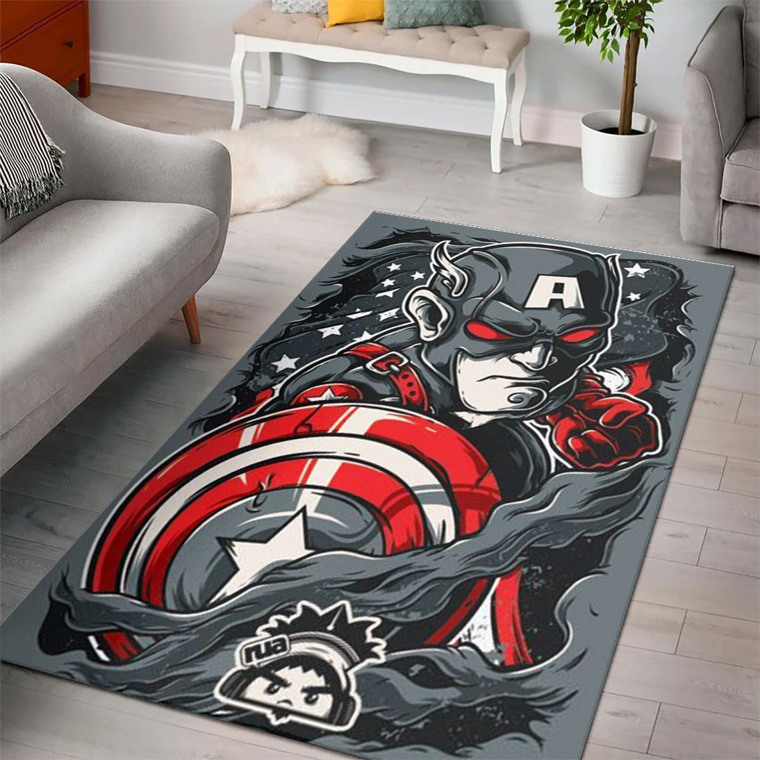 Deschea Captain America Marvel Movies Area Rugs