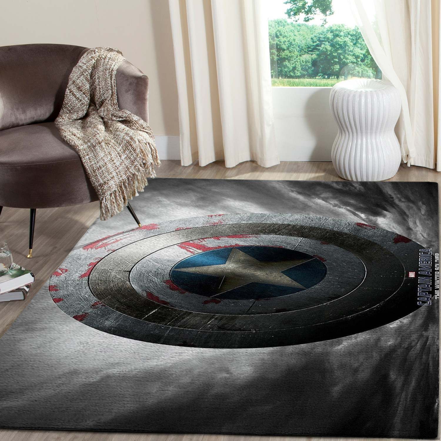 Deschea Captain America Shield Area Rugs Marvel Movies Fn101238