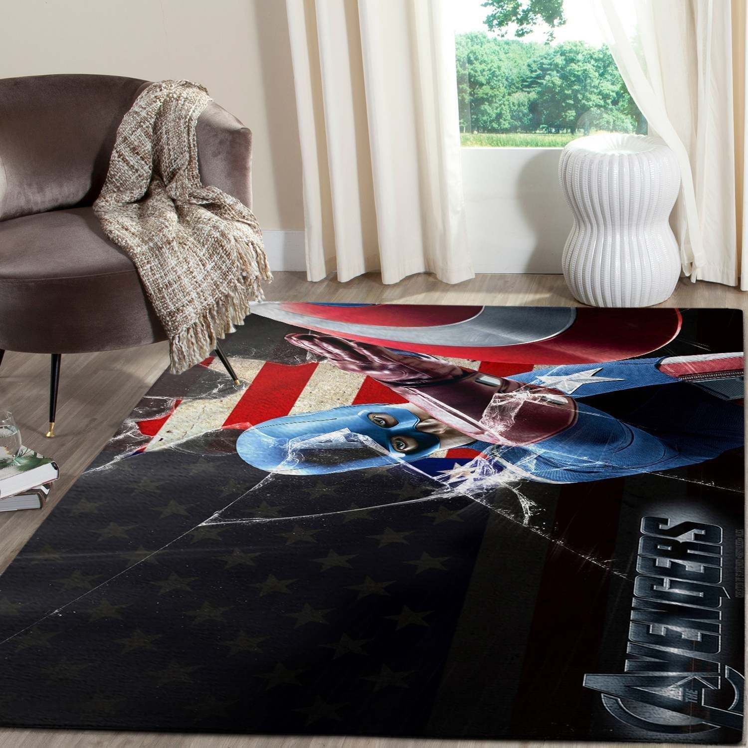 Deschea Captain America Shield Area Rugs Marvel Movies Fn101239