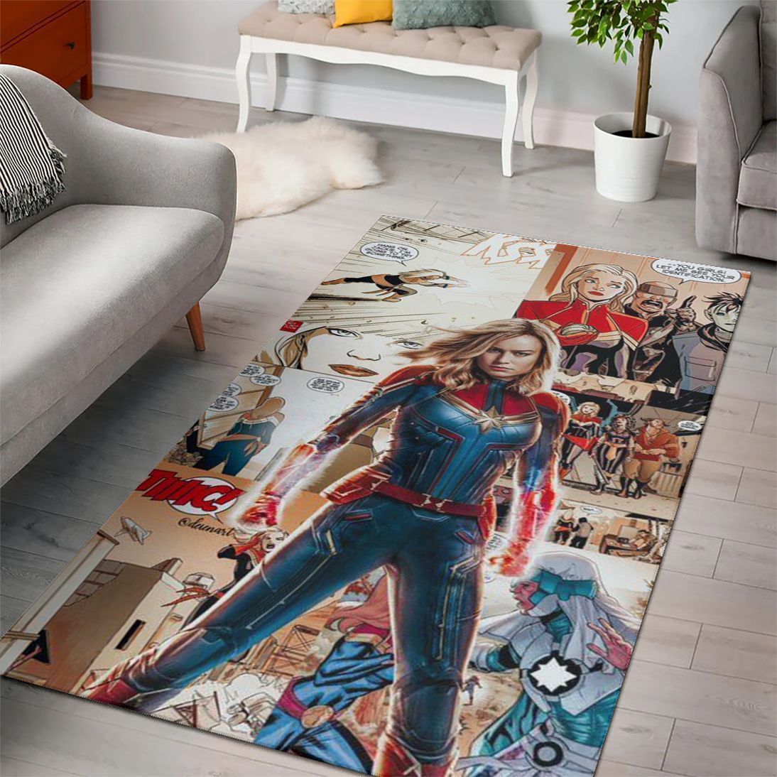 Deschea Captain Marvel Movies Area Rugs