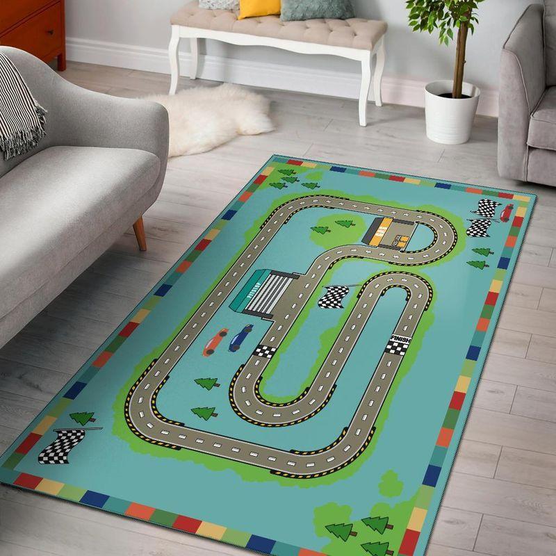 Deschea Car Track Area Rug