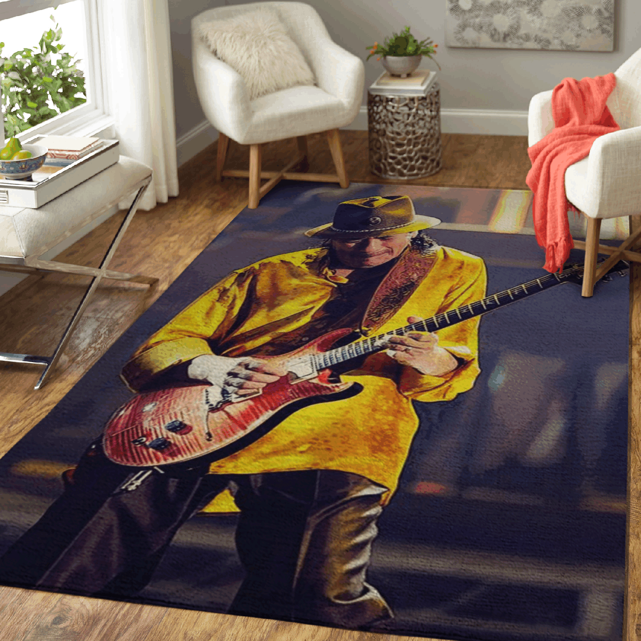 Deschea Carlos Santana On Stage Music Artist Art For Fans Area