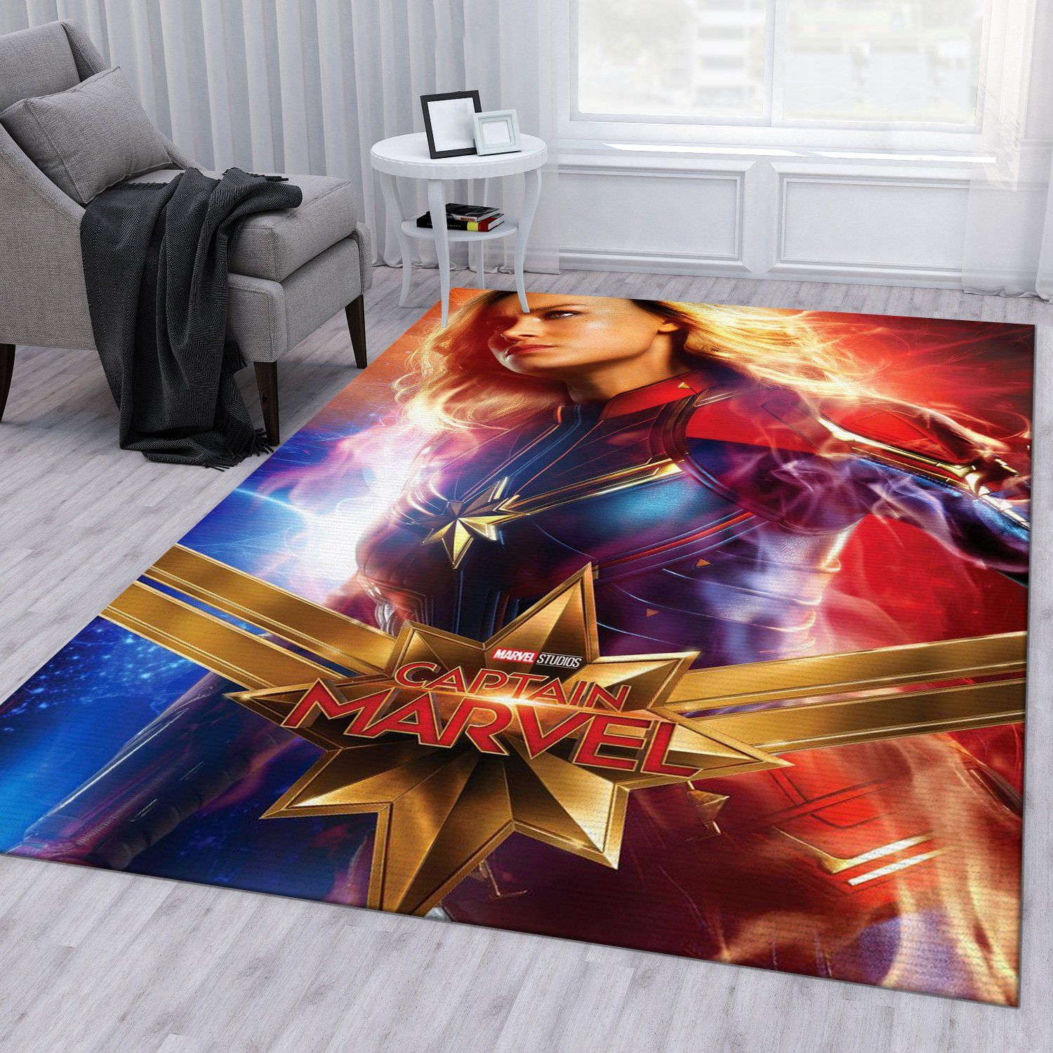 Deschea Carol Danvers Captain Marvel Rug – Custom Size And Printing