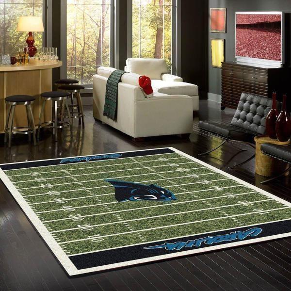 Deschea Carolina Panthers Area Rug Field Football