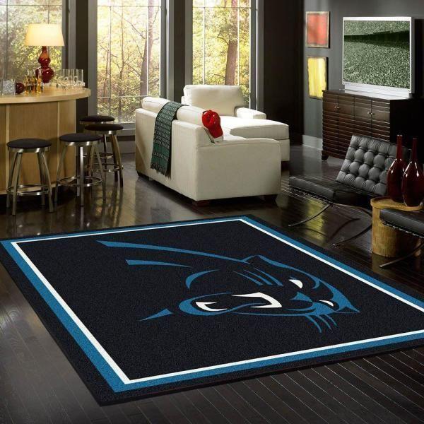 Deschea Carolina Panthers Area Rug Football Team Logo