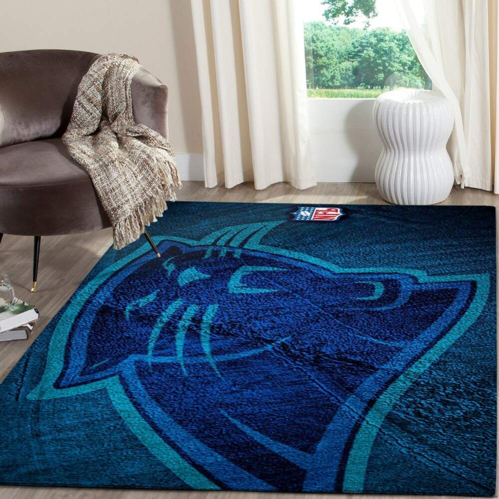 Deschea Carolina Panthers Area Rug Nfl Football Team Logo V3338