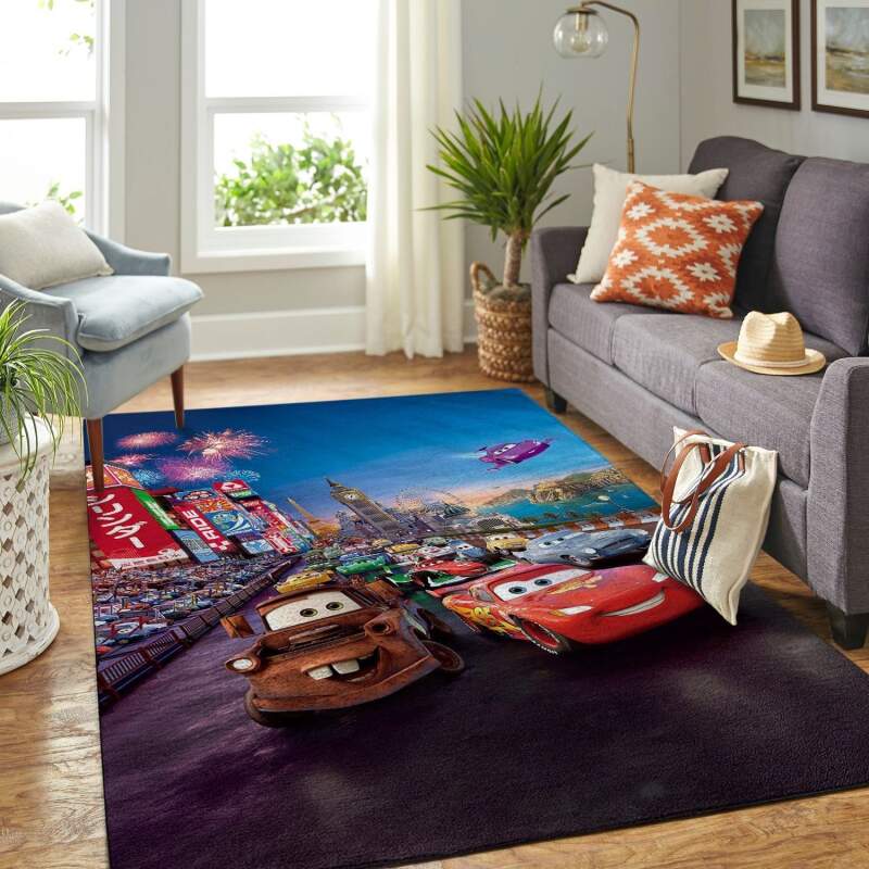 Deschea Cars-disney Movie Living Room Area Rug