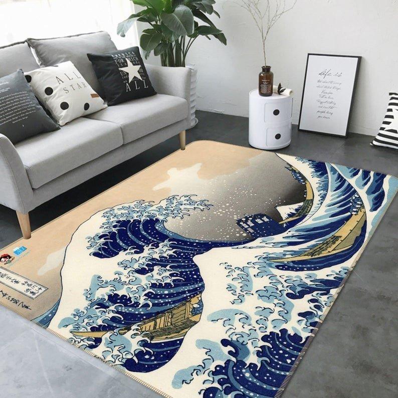 Deschea Cartoon Sea Waves Limited Edition Rug