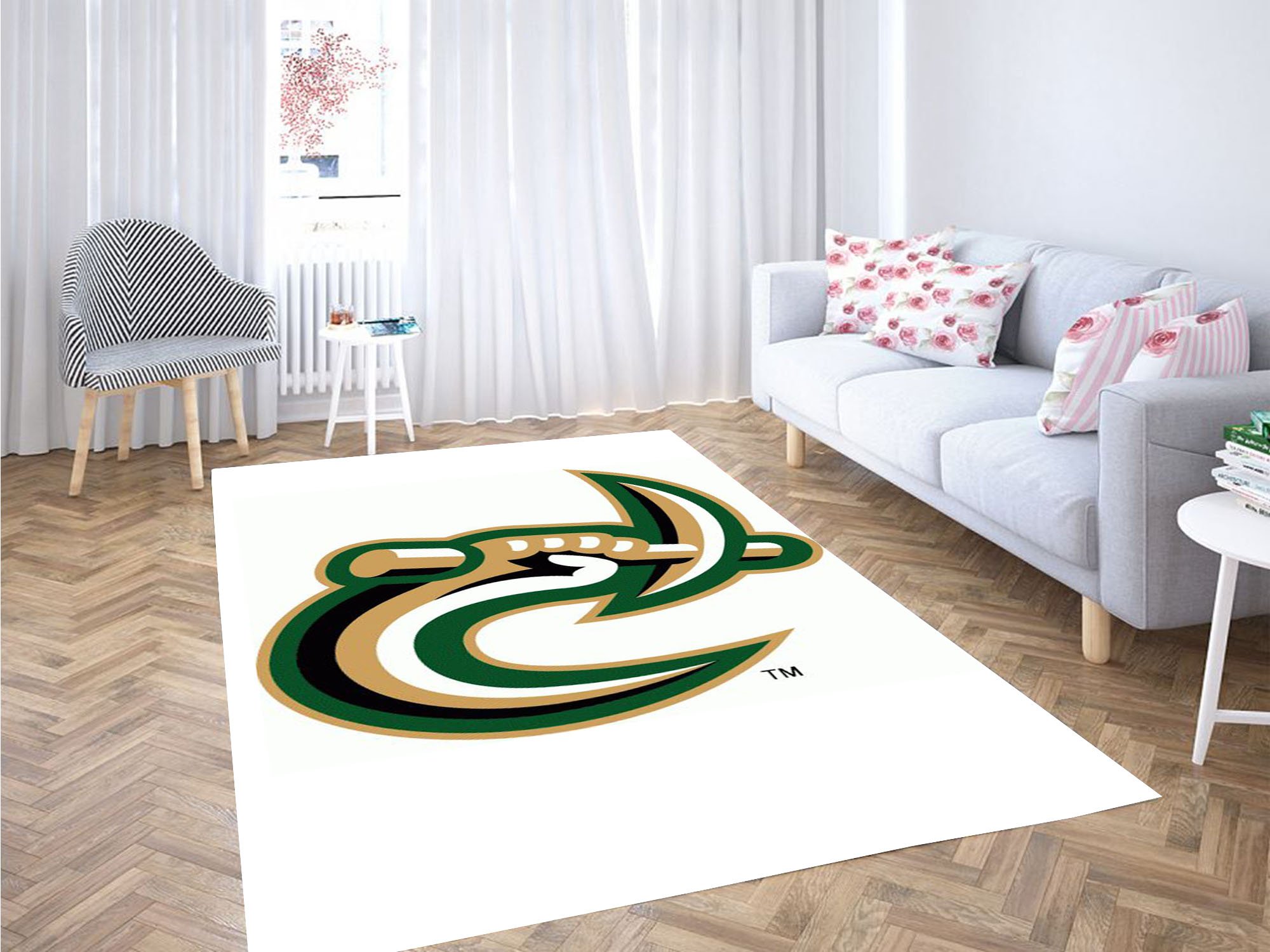 Deschea Charlotte 49ers Baseball Carpet Rug