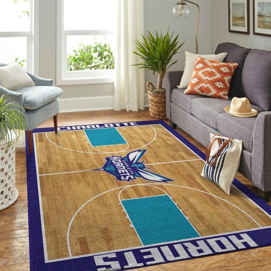 Deschea Charlotte Hornets Area Rug Nba Basketball Team Logo V6630