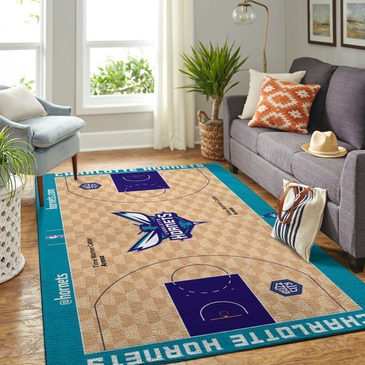 Deschea Charlotte Hornets Living Room Area Rug