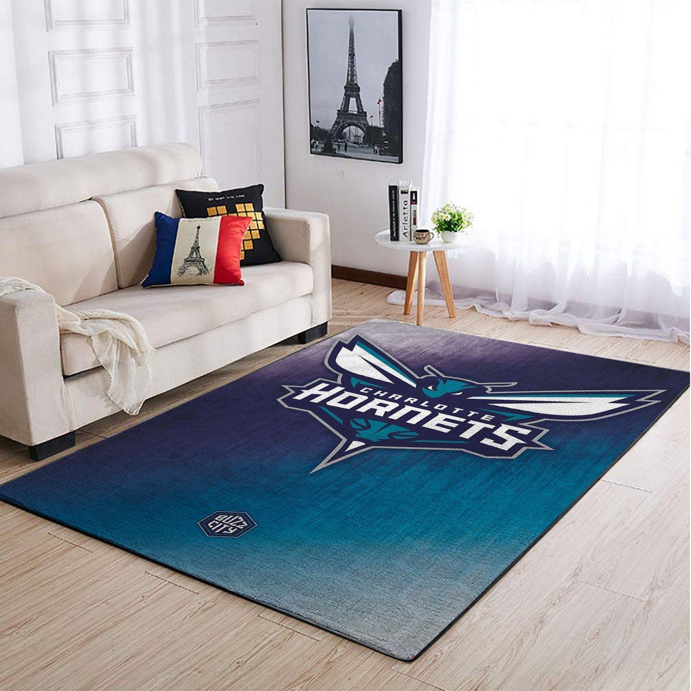 Deschea Charlotte Hornets Nba Area Rugs Team Logo Sports