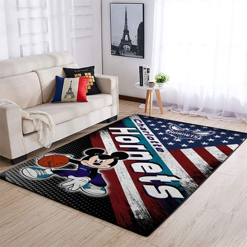 Deschea Charlotte Hornets Nba Basketball 14 Area Rug And