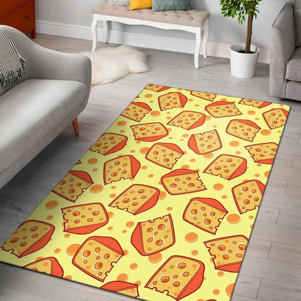 Deschea Cheese Print Pattern Area Limited Edition Rug