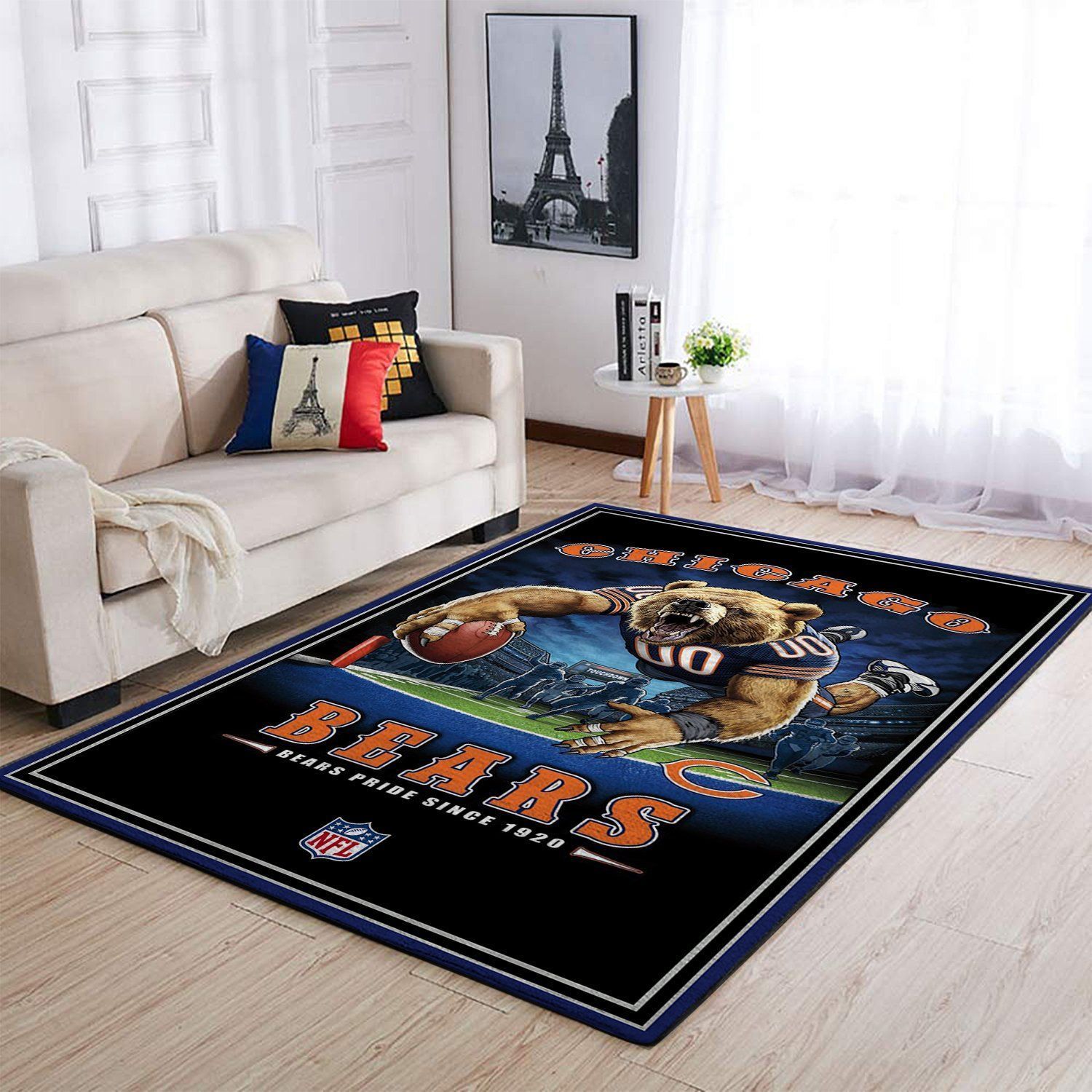 Deschea Chicago Bears Nfl Team Pride Rectangle Area Rug Area