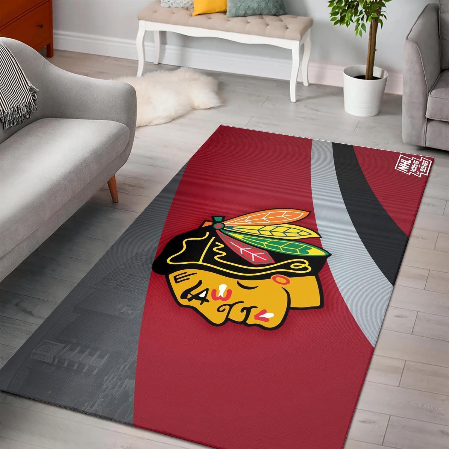 Deschea Chicago Blackhawks Area Rugs Nhl Hockey Team Logo 2002204