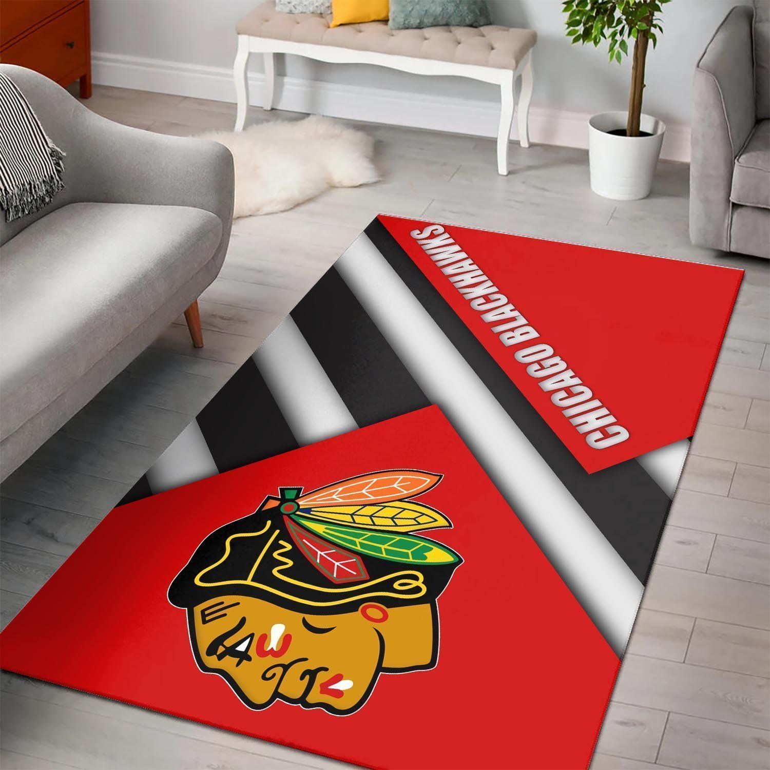 Deschea Chicago Blackhawks Area Rugs Nhl Hockey Team Logo 2002206