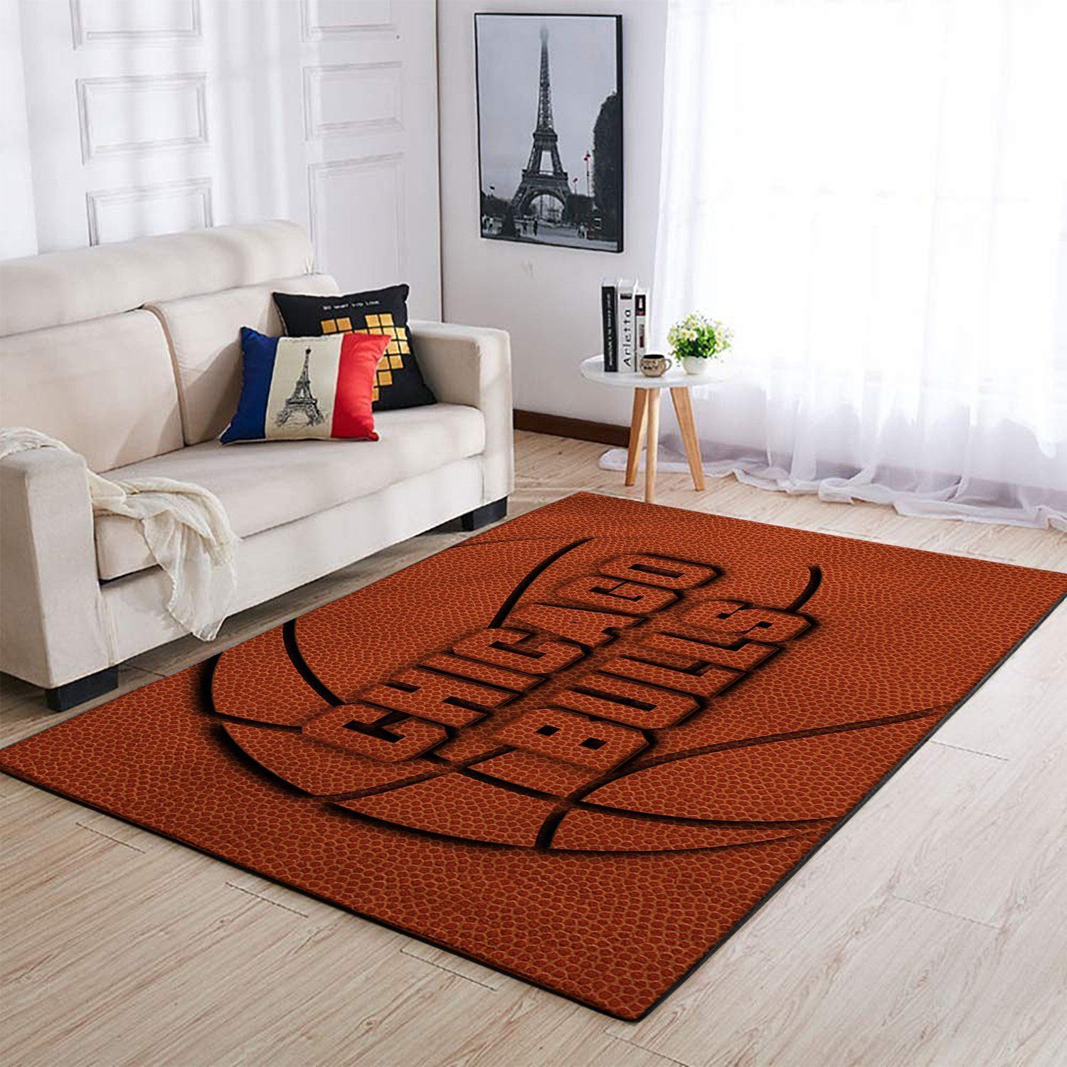 Deschea Chicago Bulls Area Rug Nba Basketball Team Logo V4629