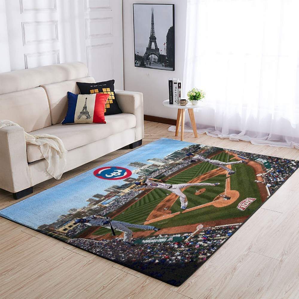 Deschea Chicago Cubs Area Rug Mlb Baseball Team Logo V963