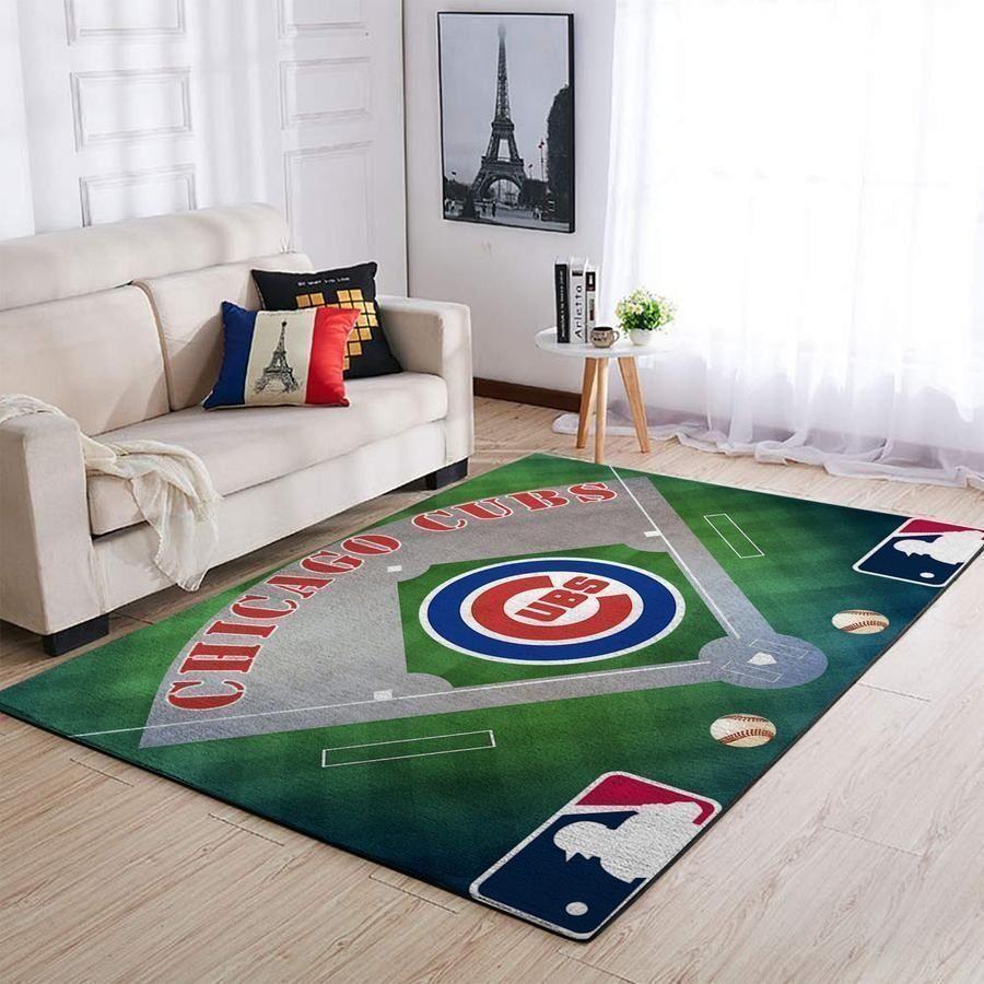 Deschea Chicago Cubs Area Rug Mlb Baseball Team Logo V965