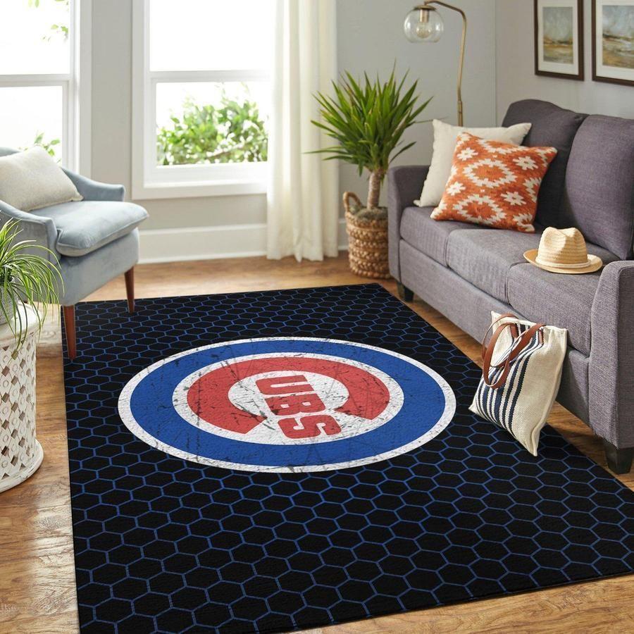 Deschea Chicago Cubs Area Rug Mlb Baseball Team Logo V966