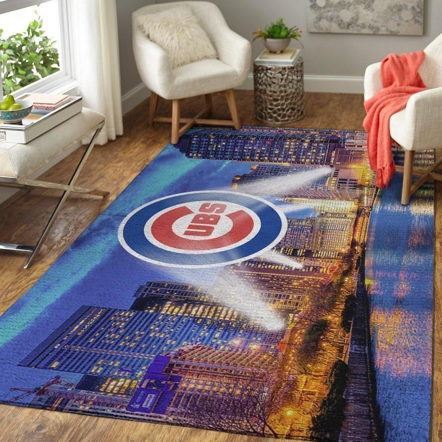 Deschea Chicago Cubs Area Rug Mlb Baseball Team Logo V970