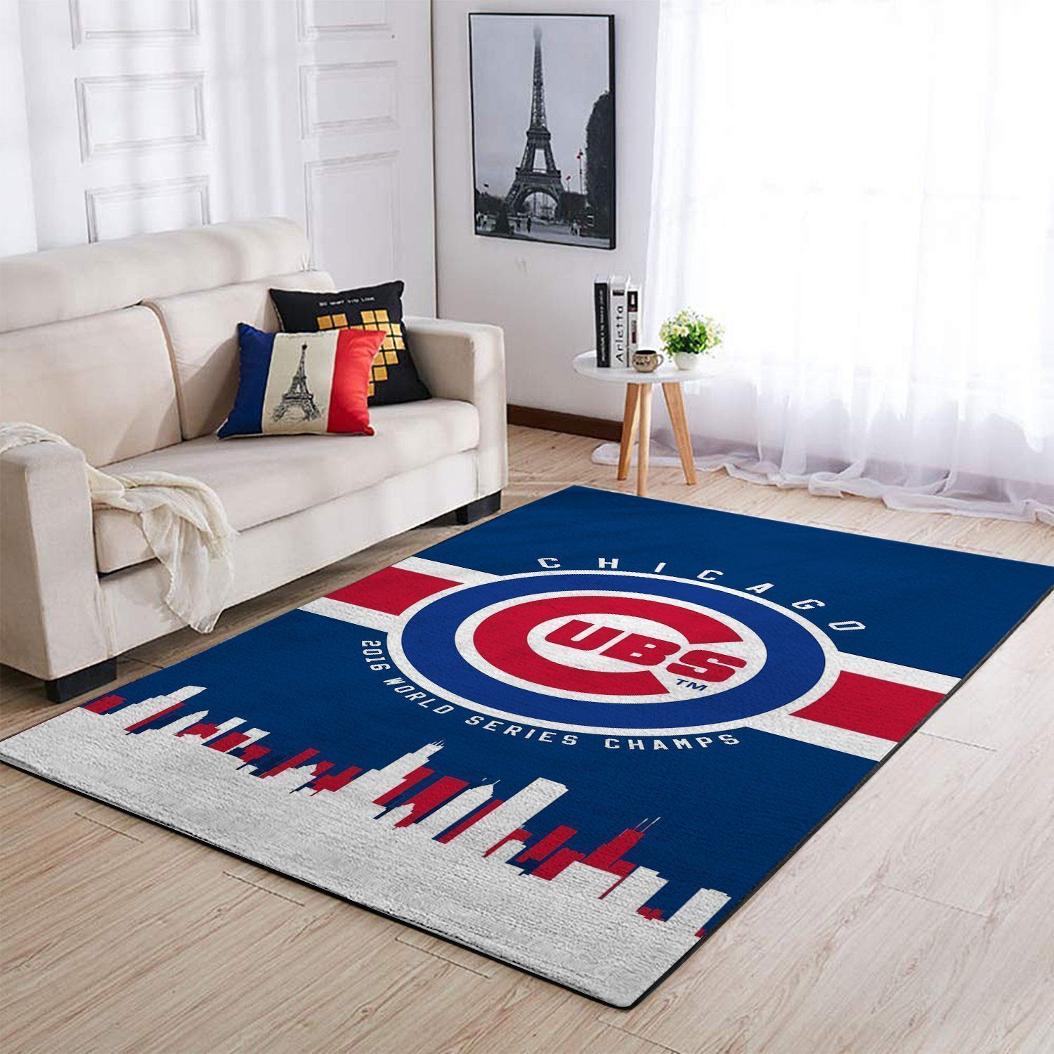 Deschea Chicago Cubs Area Rug Mlb Baseball Team Logo V974