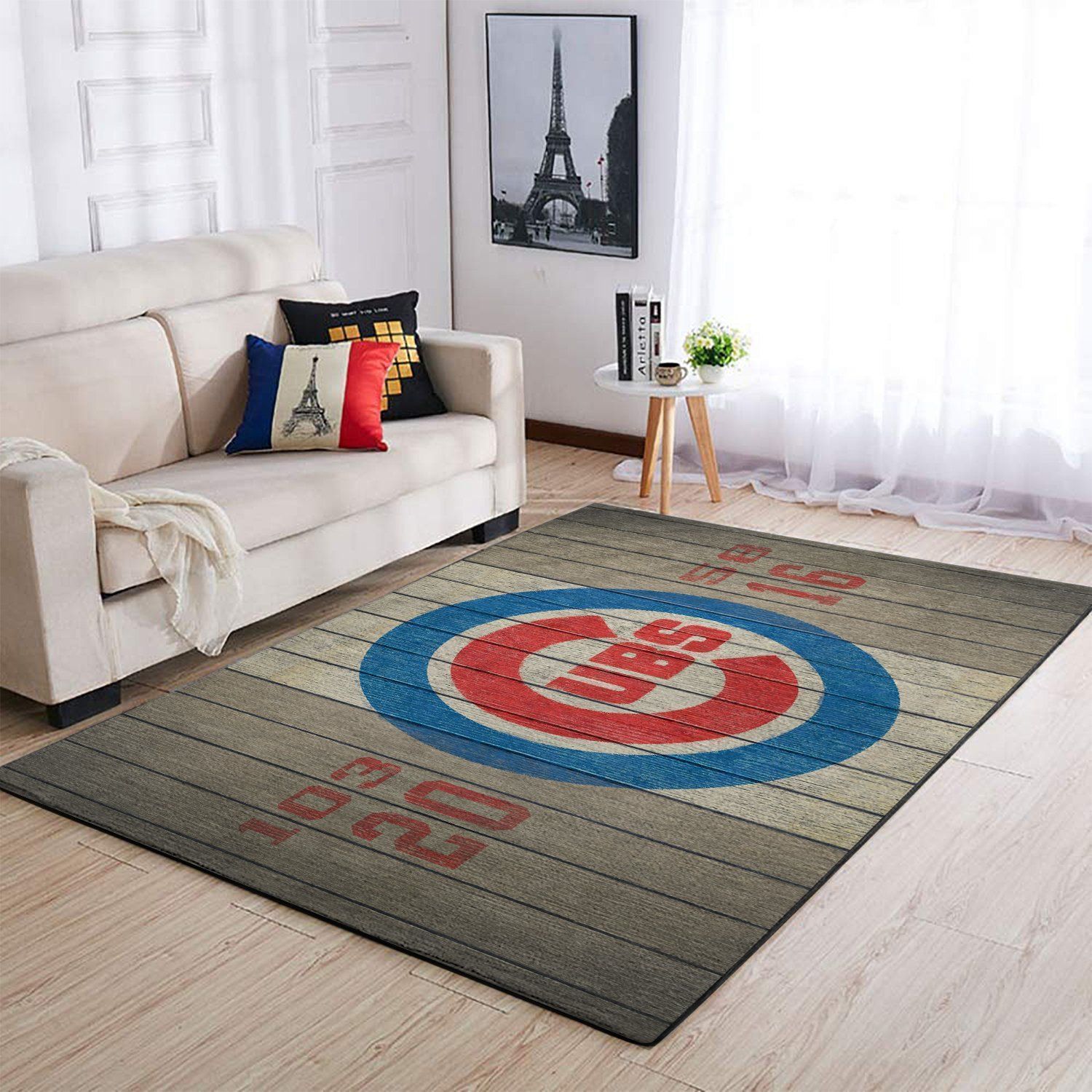 Deschea Chicago Cubs Area Rug Mlb Baseball Team Logo V977