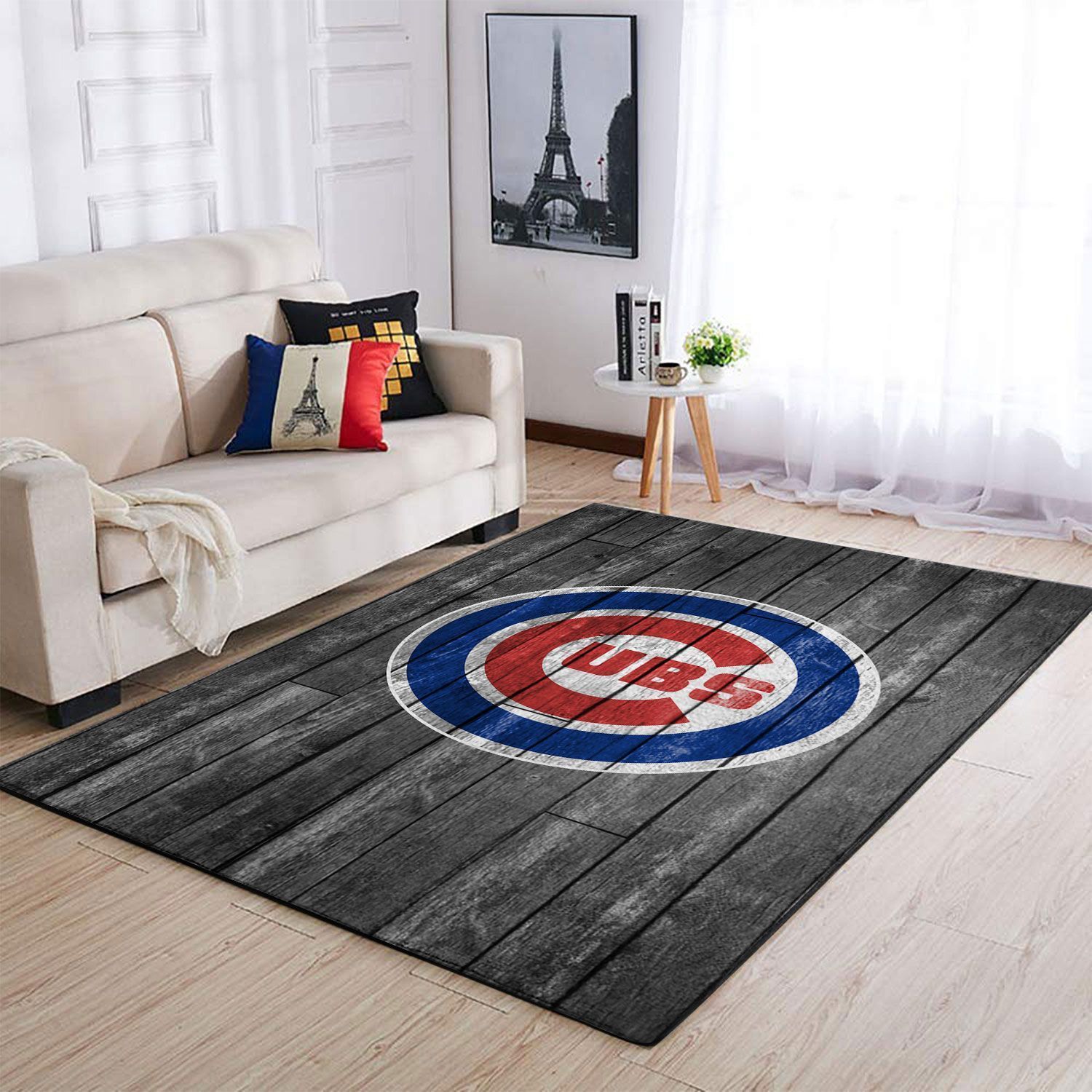 Deschea Chicago Cubs Mlb Area Rugs Baseball Team Logo Wooden