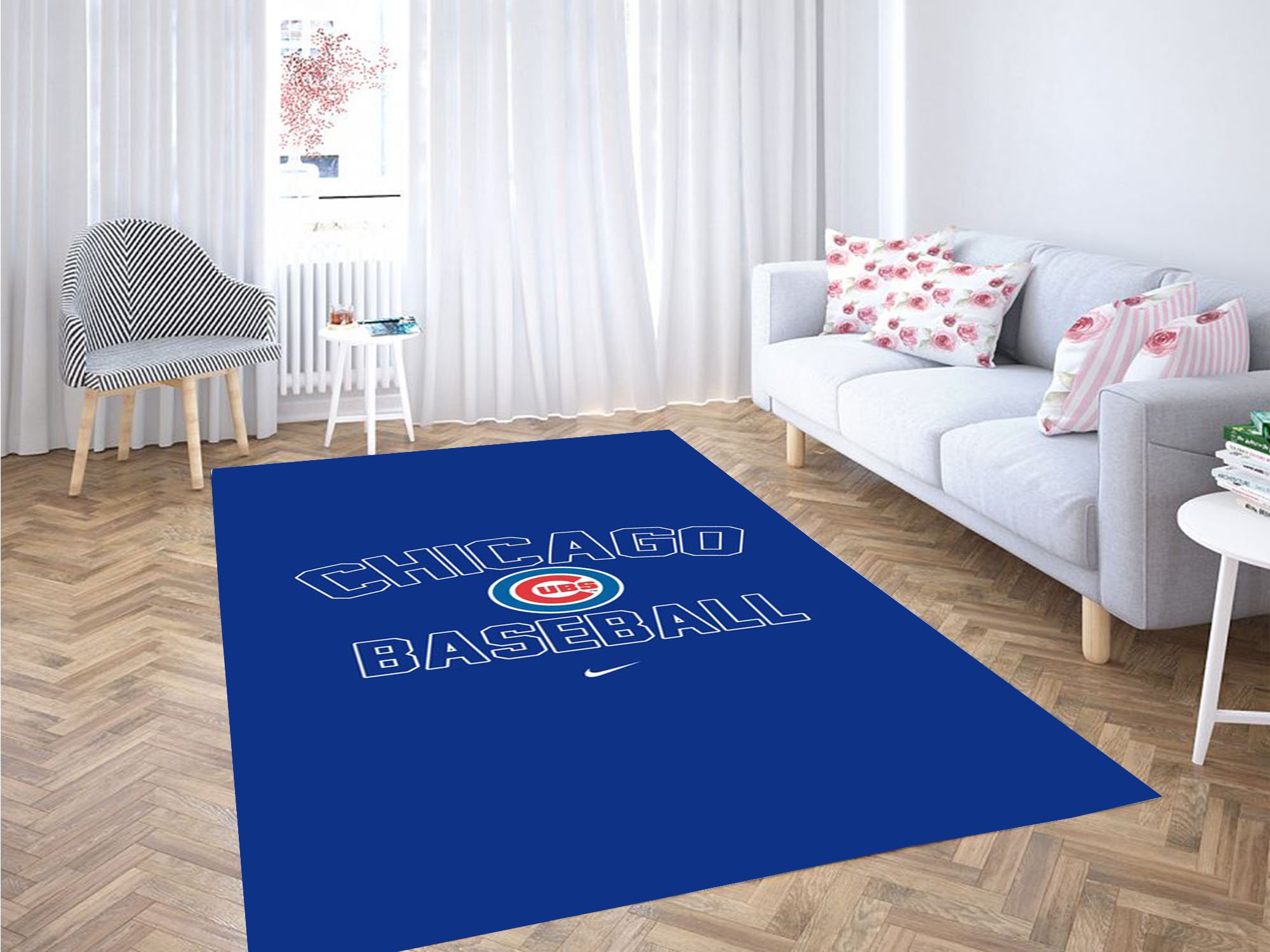 Deschea Chicago Cubs Wallpaper Carpet Rug