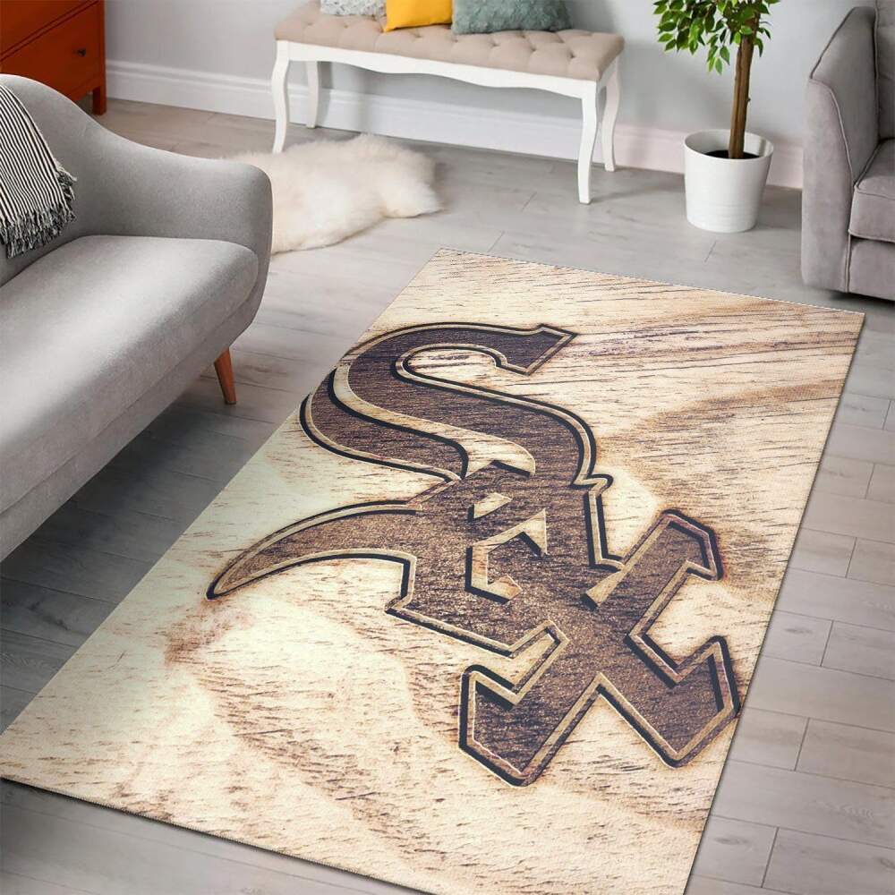 Deschea Chicago White Sox Area Rug Mlb Baseball Team Logo V597