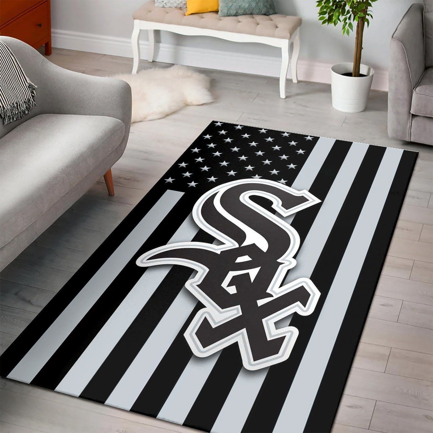 Deschea Chicago White Sox Area Rug Mlb Baseball Team Logo V601