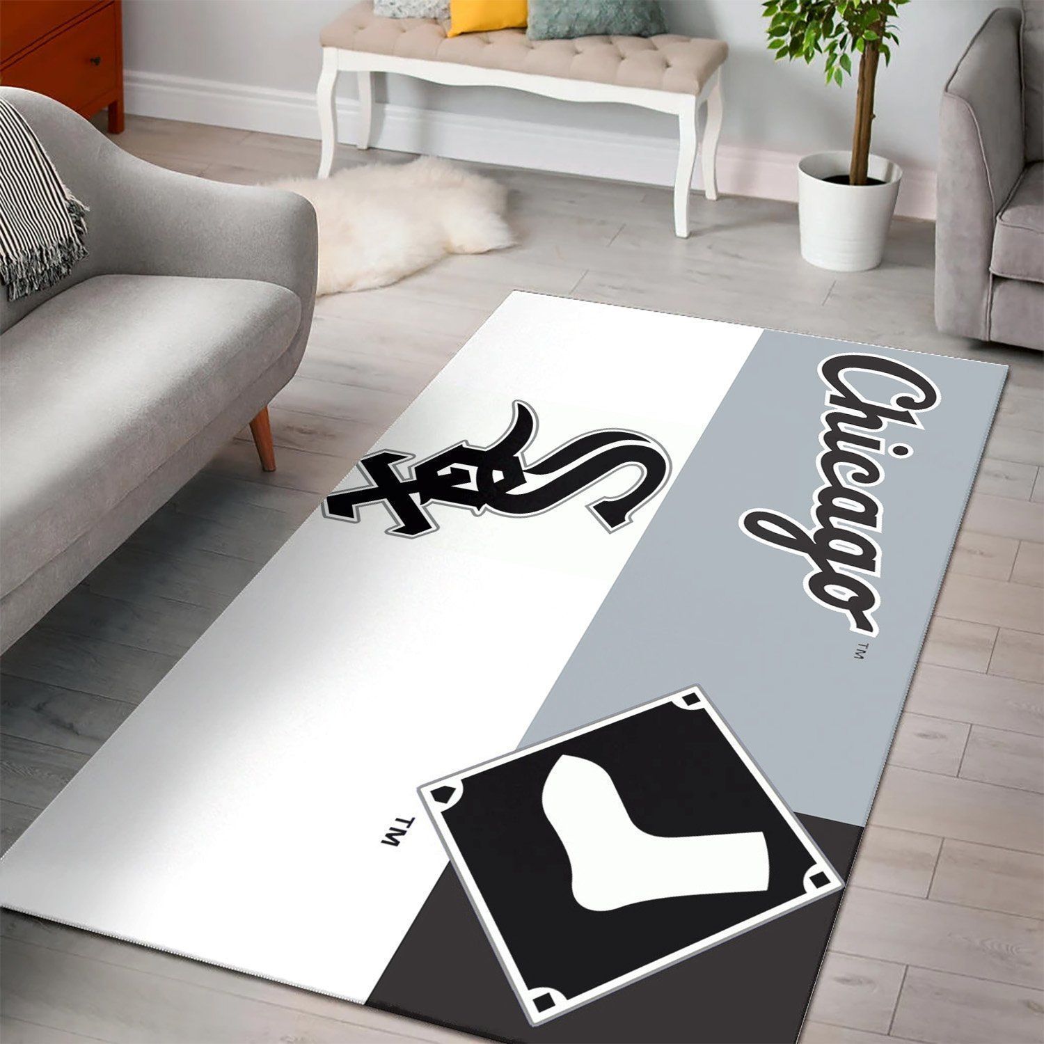 Deschea Chicago White Sox Area Rug Mlb Baseball Team Logo V615